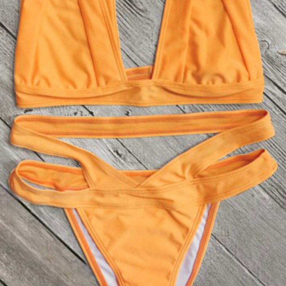 Neon orange bikini